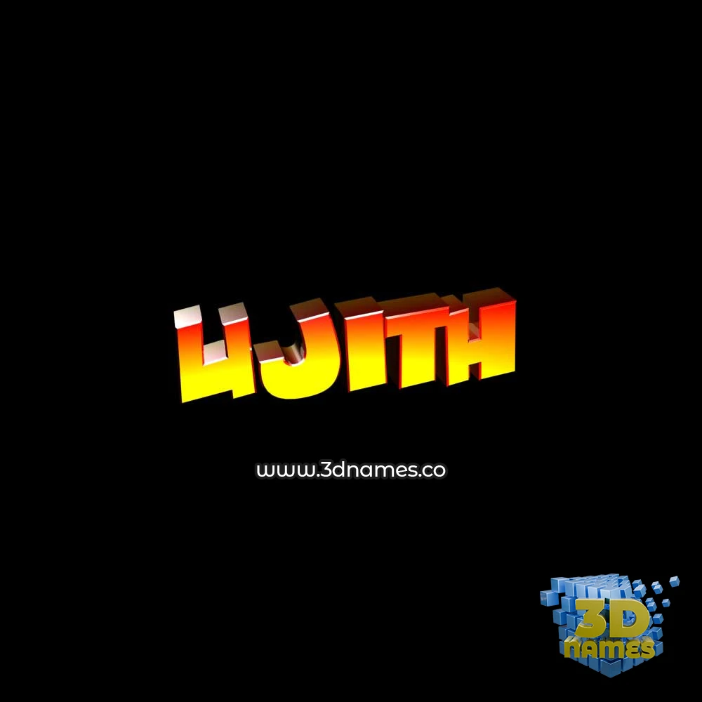 ujith in Black Background style - 3D name wallpaper