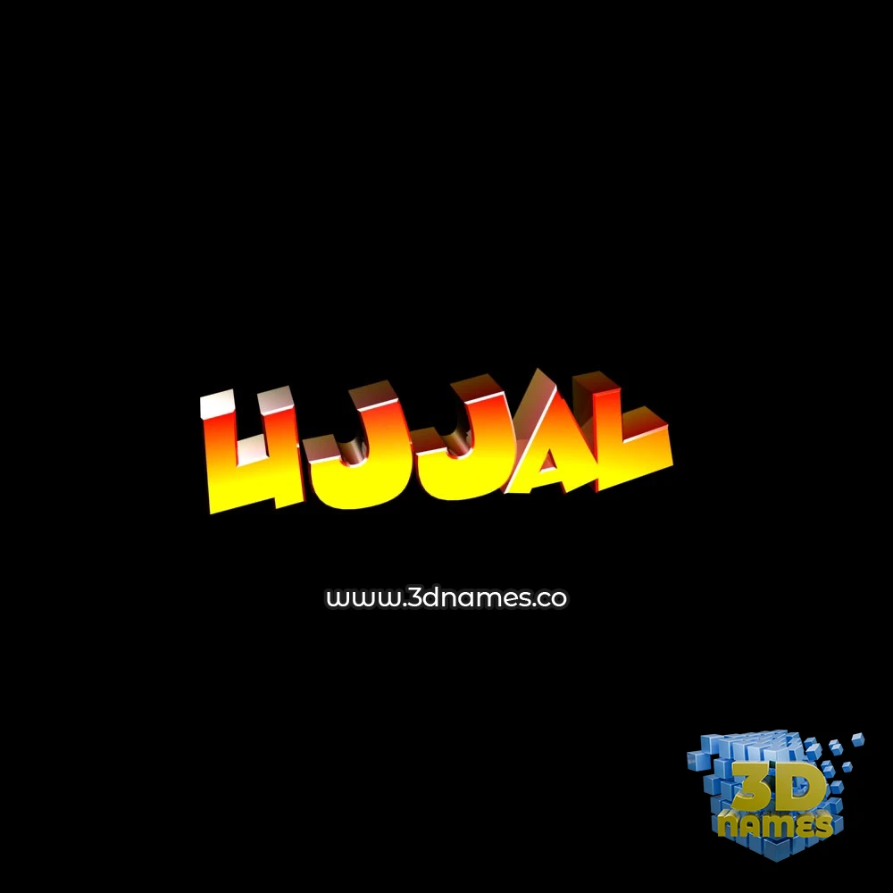 ujjal in Black Background style - 3D name wallpaper