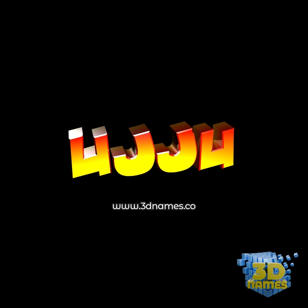 ujju in Black Background style - 3D name wallpaper