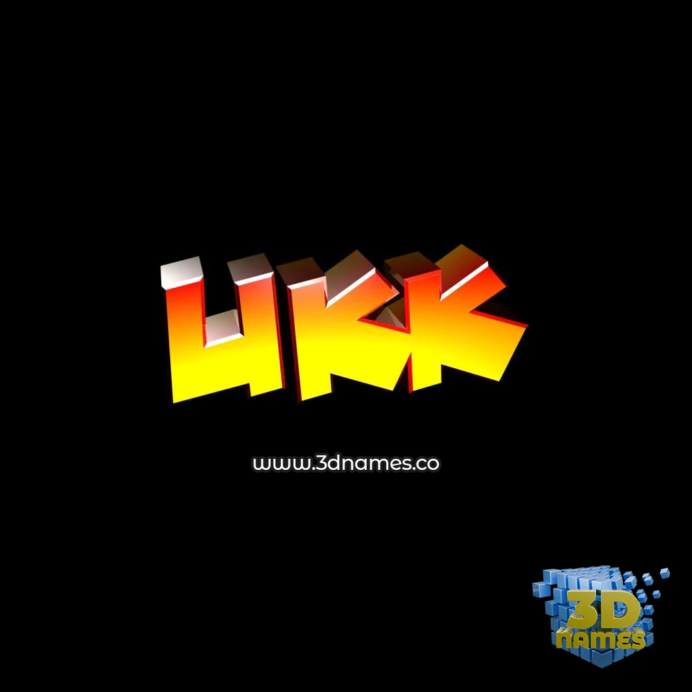 ukk in Black Background style - 3D name wallpaper