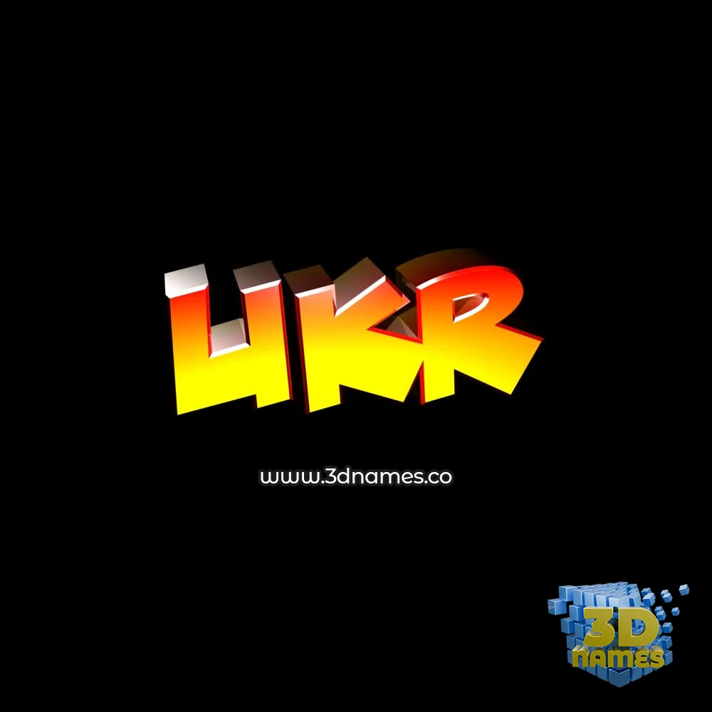 ukr in Black Background style - 3D name wallpaper