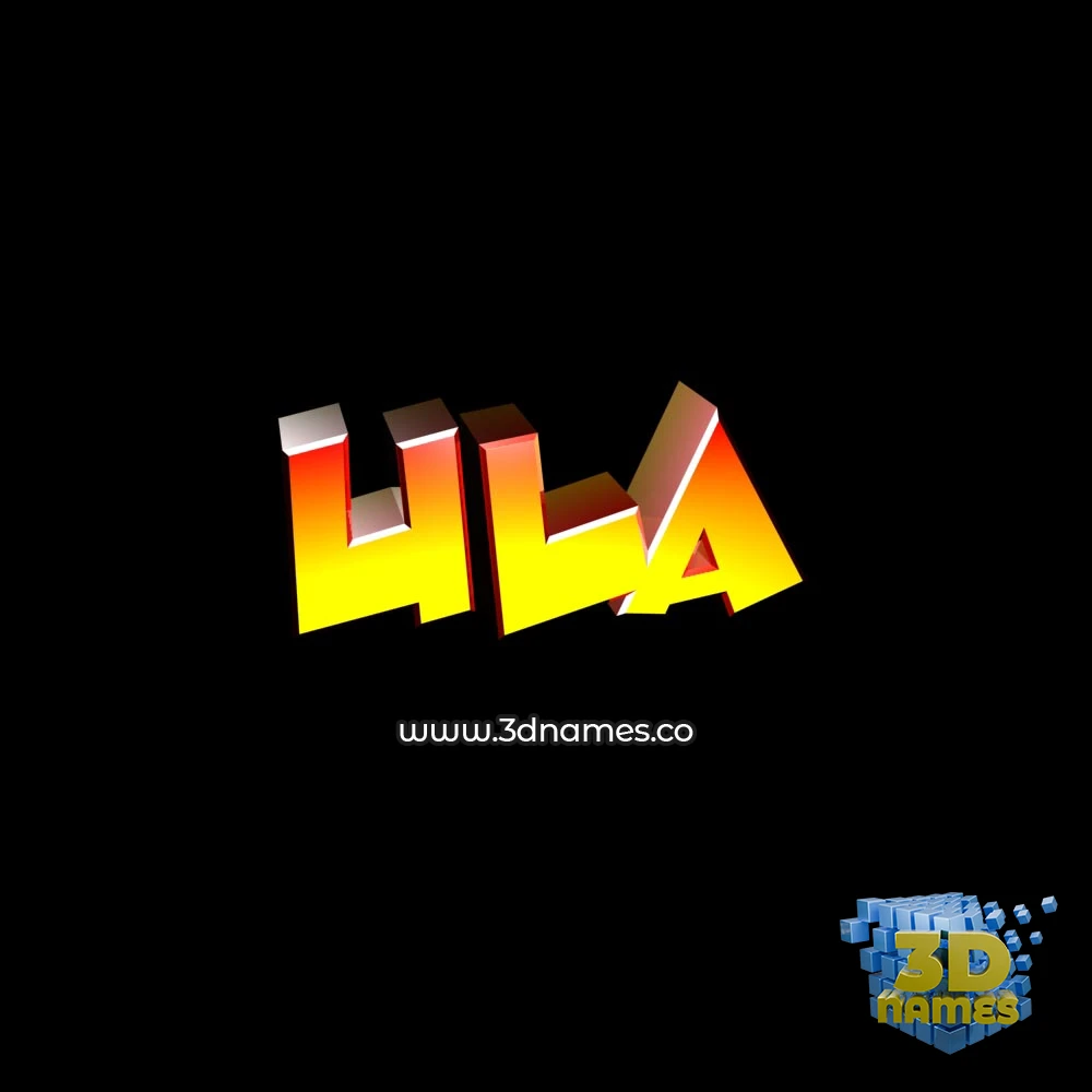 ula in Black Background style - 3D name wallpaper