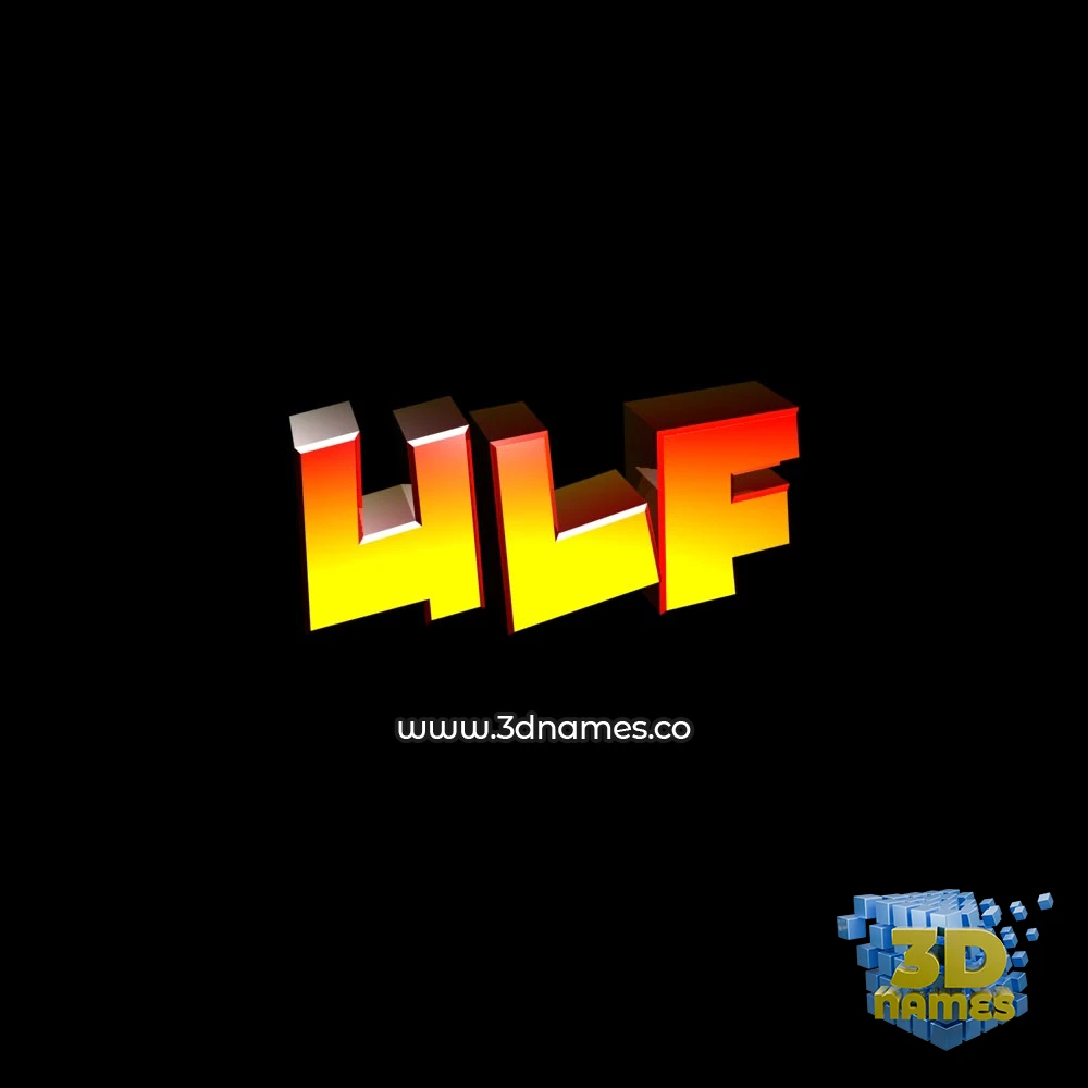 ulf in Black Background style - 3D name wallpaper