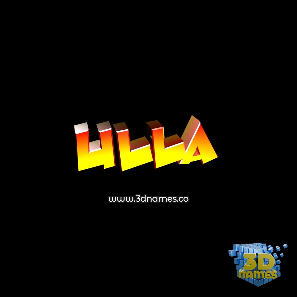 ulla in Black Background style - 3D name wallpaper