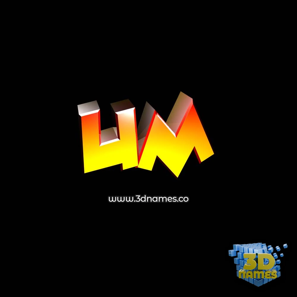 um in Black Background style - 3D name wallpaper