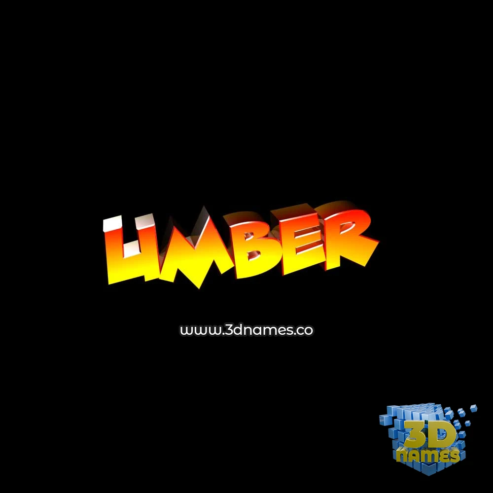 umber in Black Background style - 3D name wallpaper