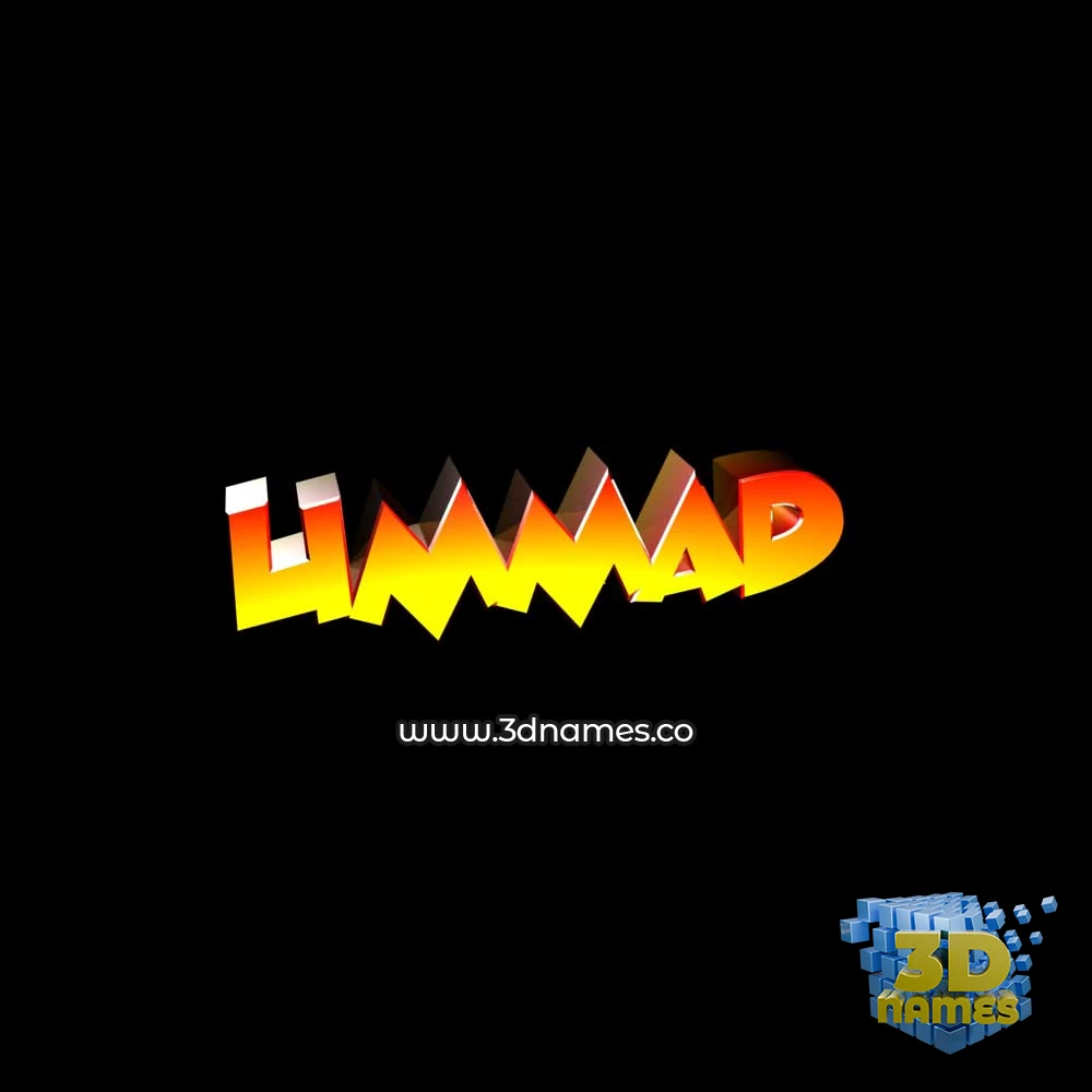 ummad in Black Background style - 3D name wallpaper