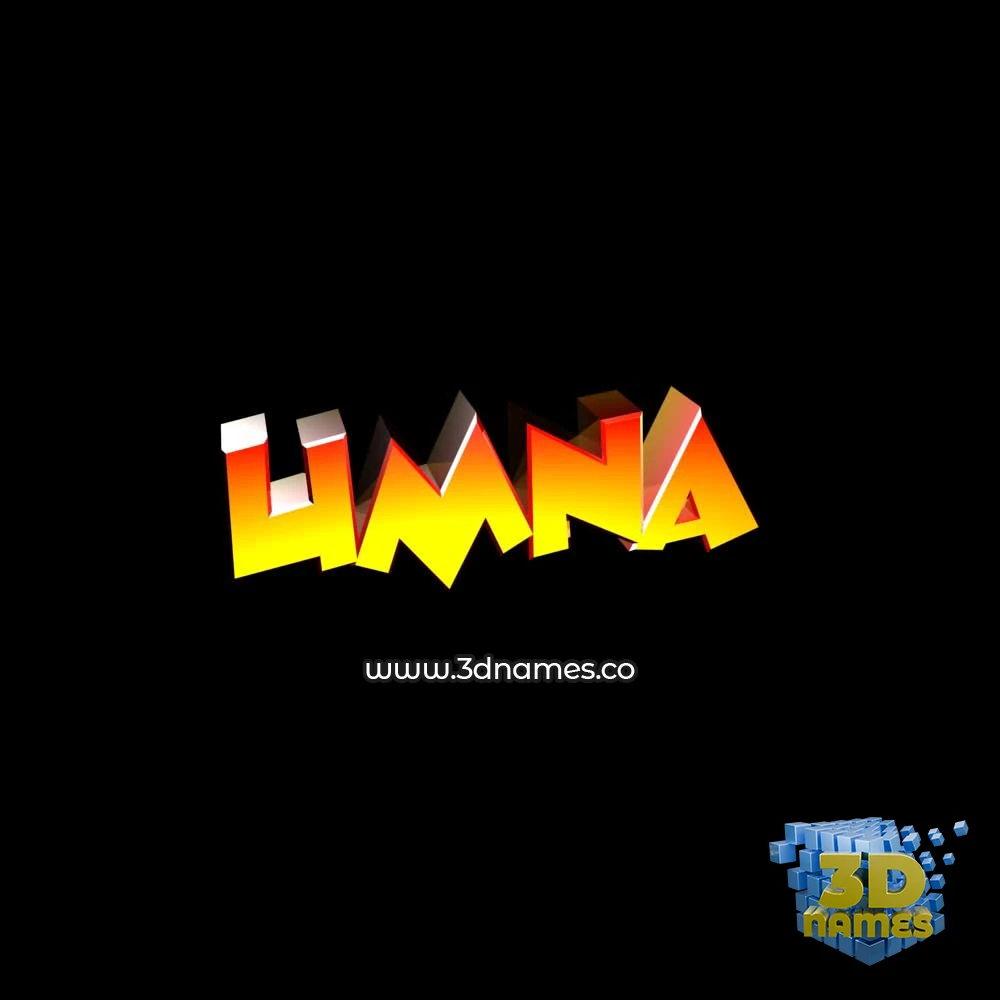umna in Black Background style - 3D name wallpaper