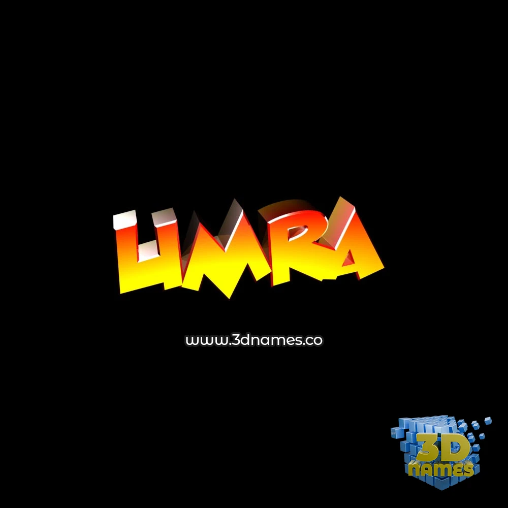 umra in Black Background style - 3D name wallpaper