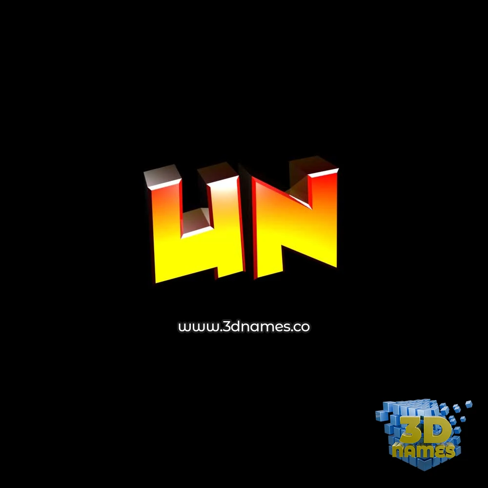 un in Black Background style - 3D name wallpaper