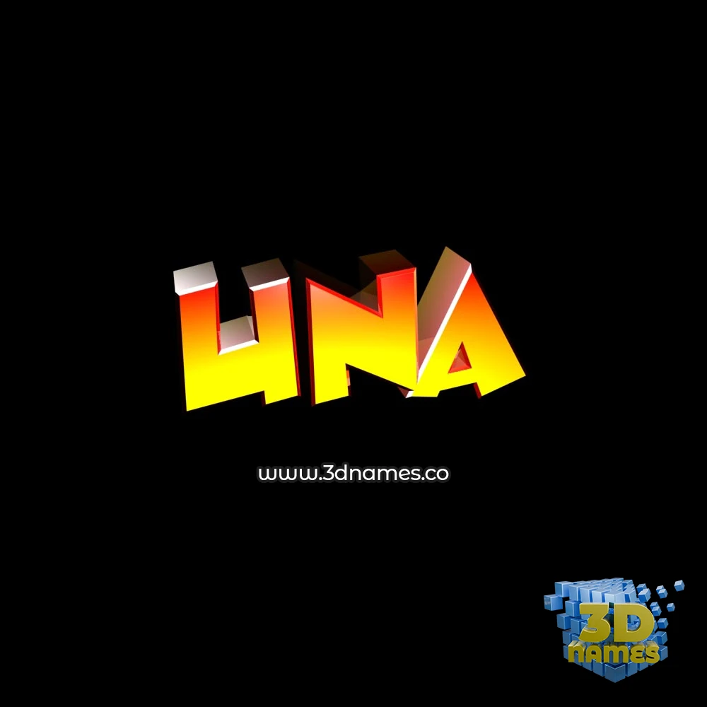 una in Black Background style - 3D name wallpaper