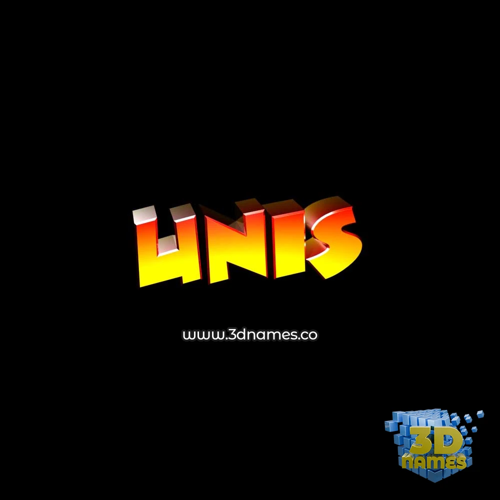unis in Black Background style - 3D name wallpaper