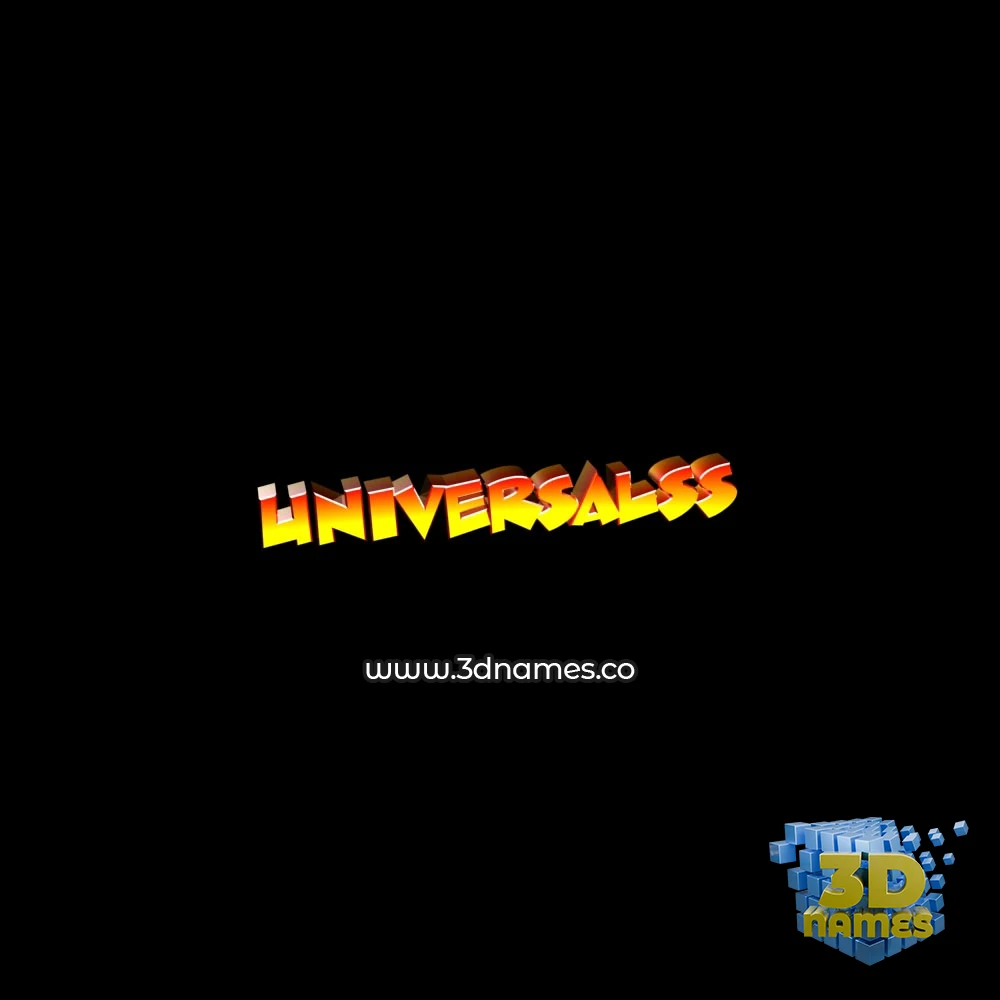 universalss in Black Background style - 3D name wallpaper