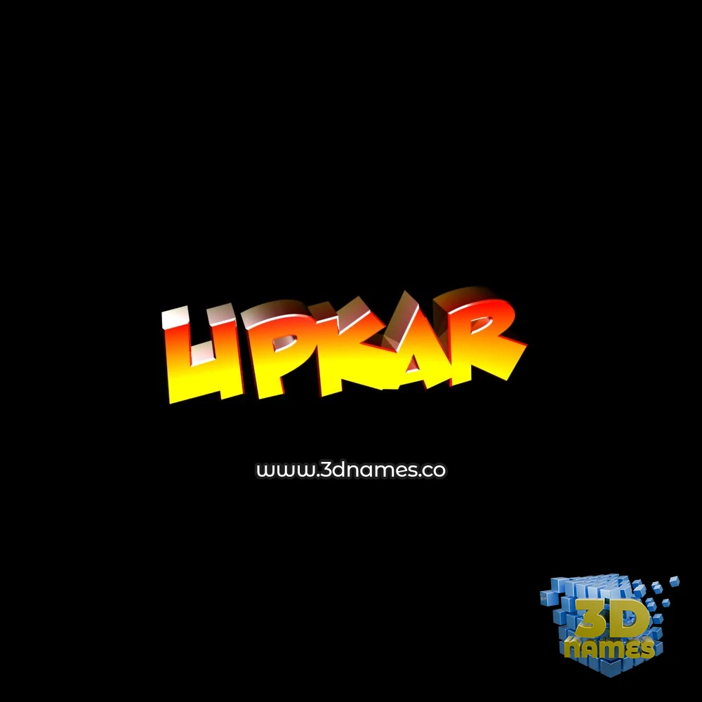 upkar in Black Background style - 3D name wallpaper