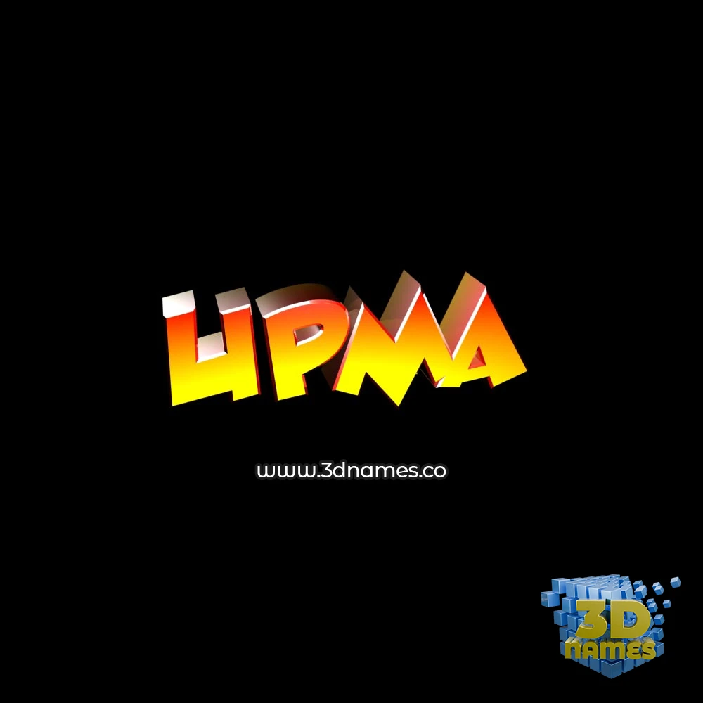 upma in Black Background style - 3D name wallpaper