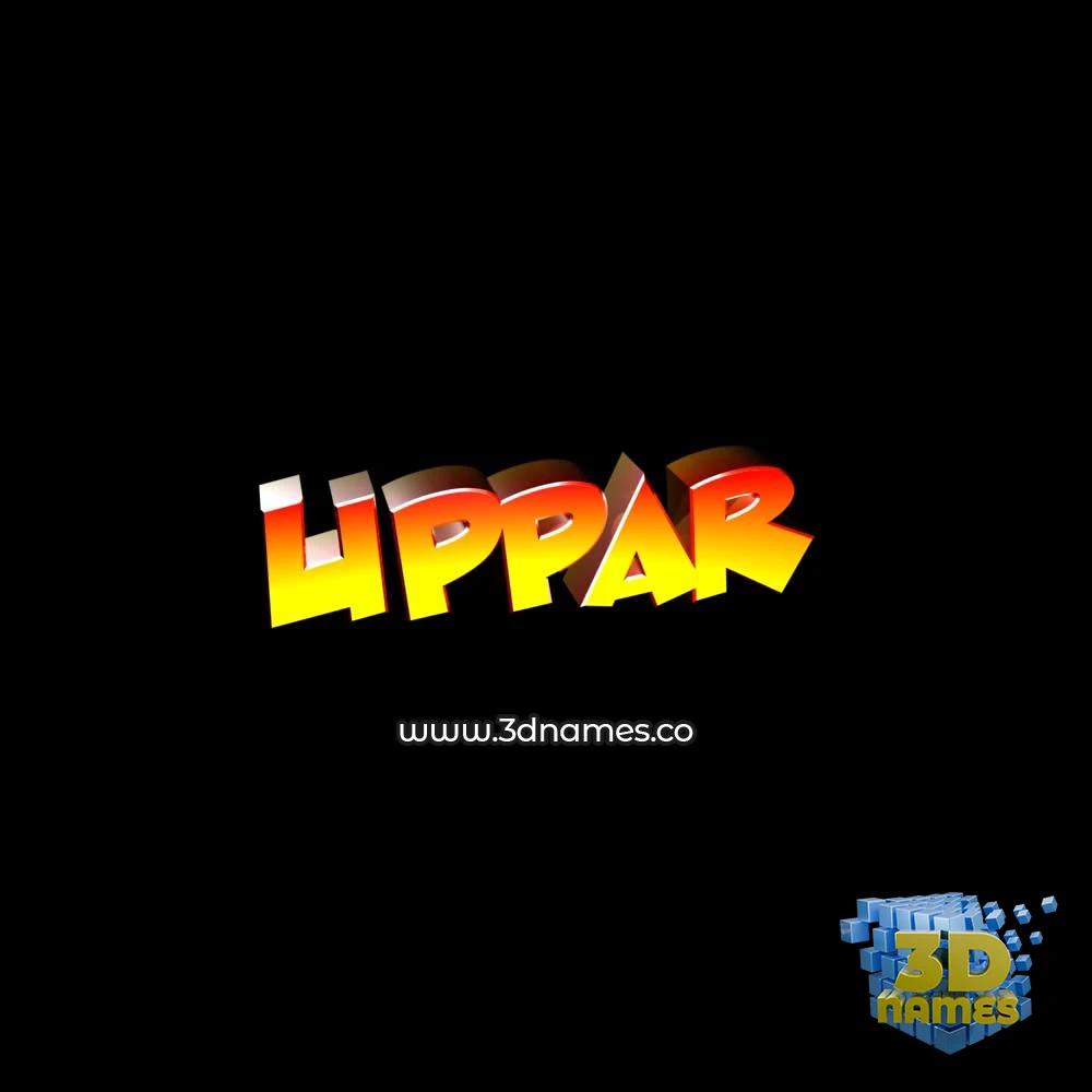 uppar in Black Background style - 3D name wallpaper