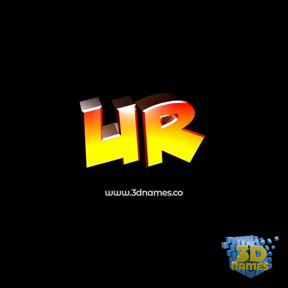 ur in Black Background style - 3D name wallpaper