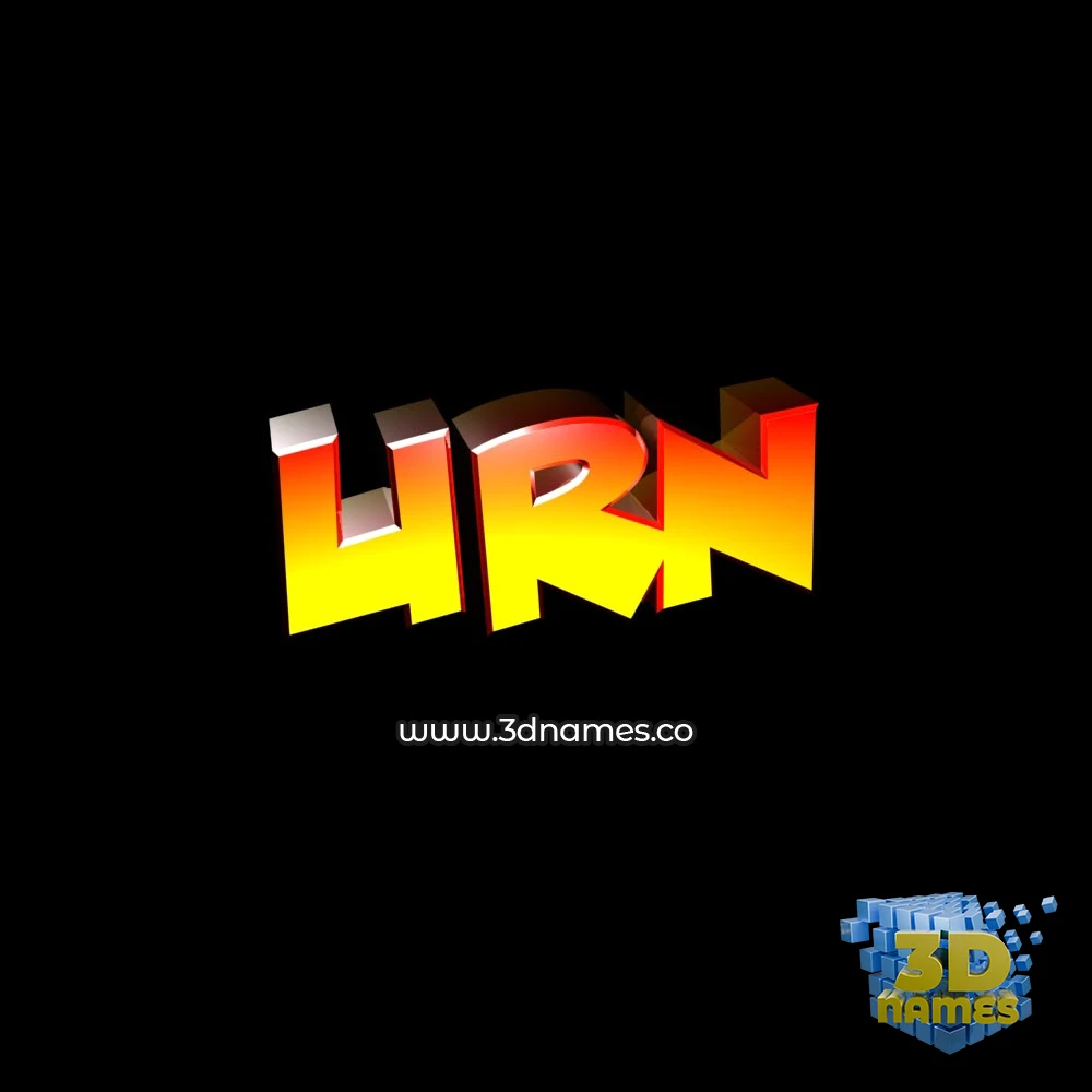 urn in Black Background style - 3D name wallpaper