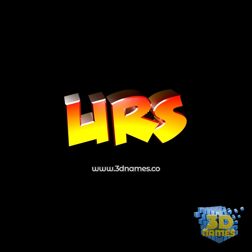 urs in Black Background style - 3D name wallpaper
