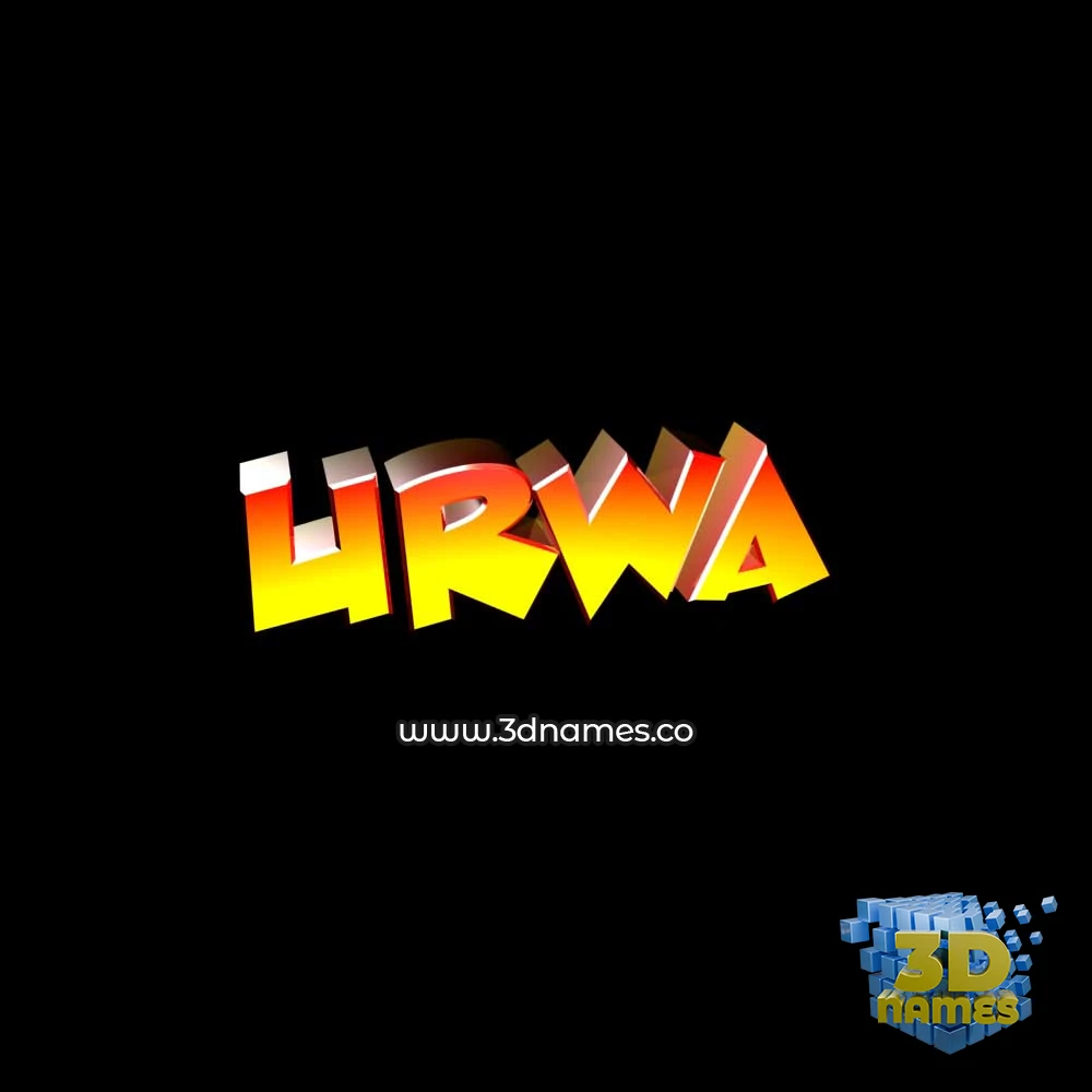 urwa in Black Background style - 3D name wallpaper