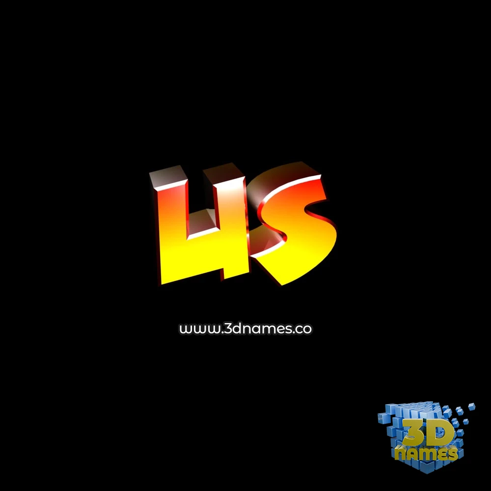 us in Black Background style - 3D name wallpaper