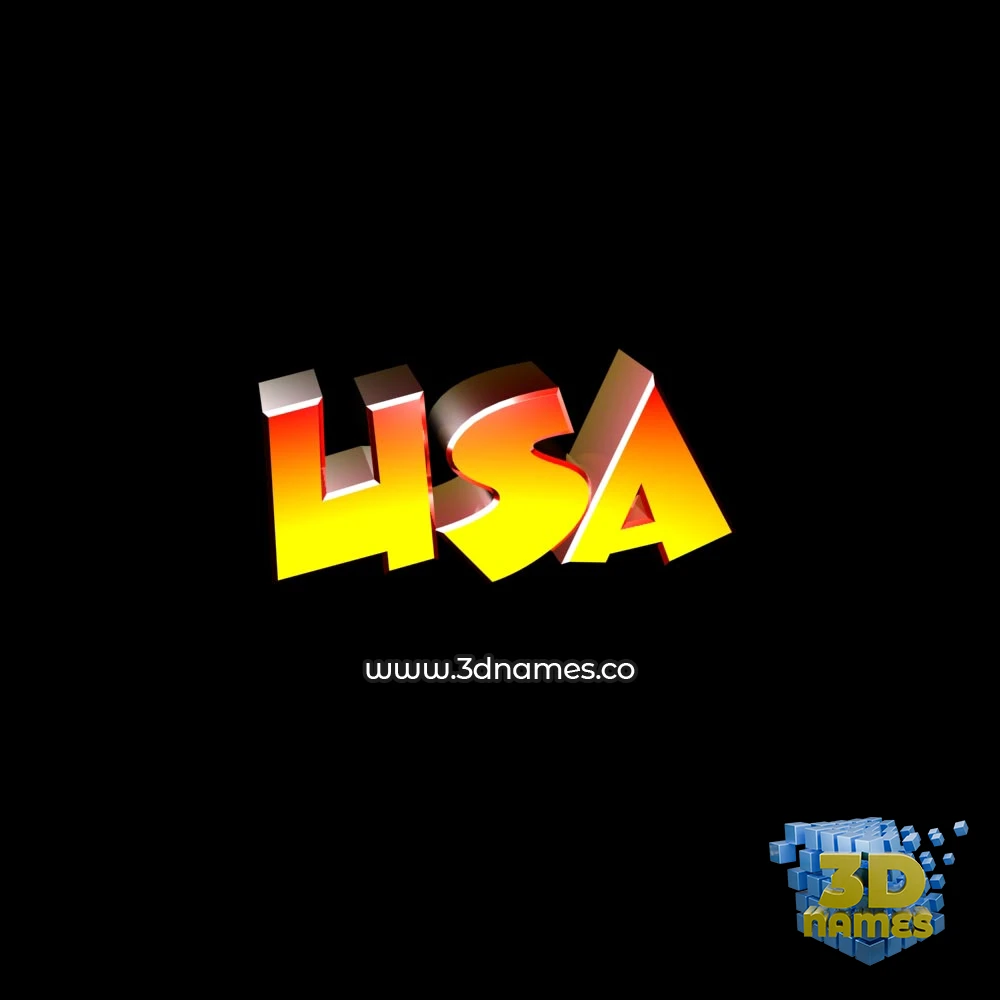 usa in Black Background style - 3D name wallpaper