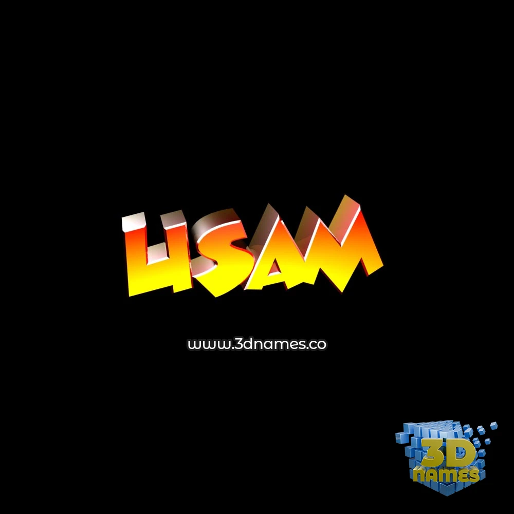 usam in Black Background style - 3D name wallpaper