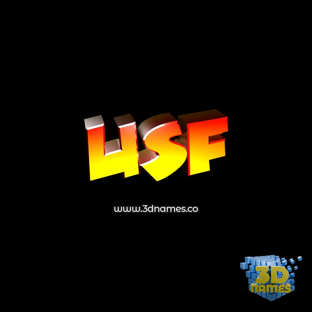 usf in Black Background style - 3D name wallpaper