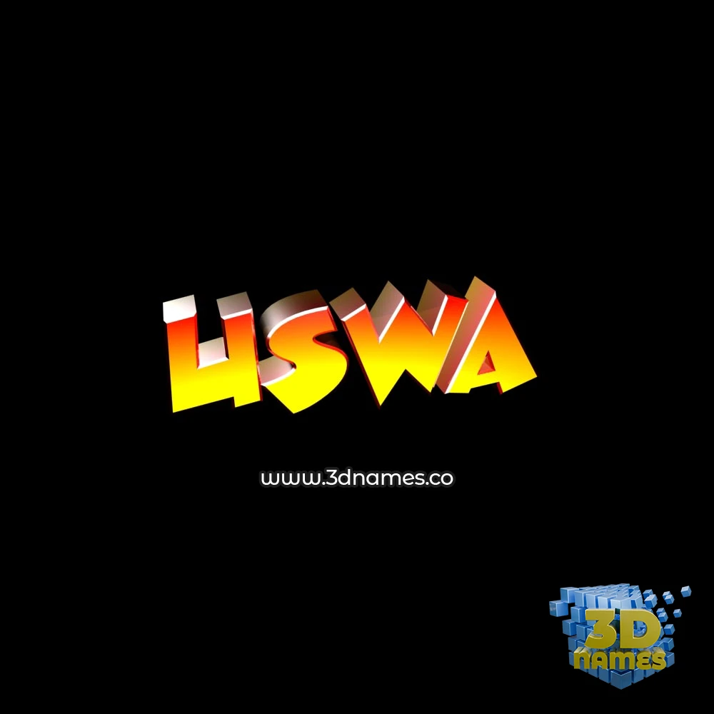 uswa in Black Background style - 3D name wallpaper