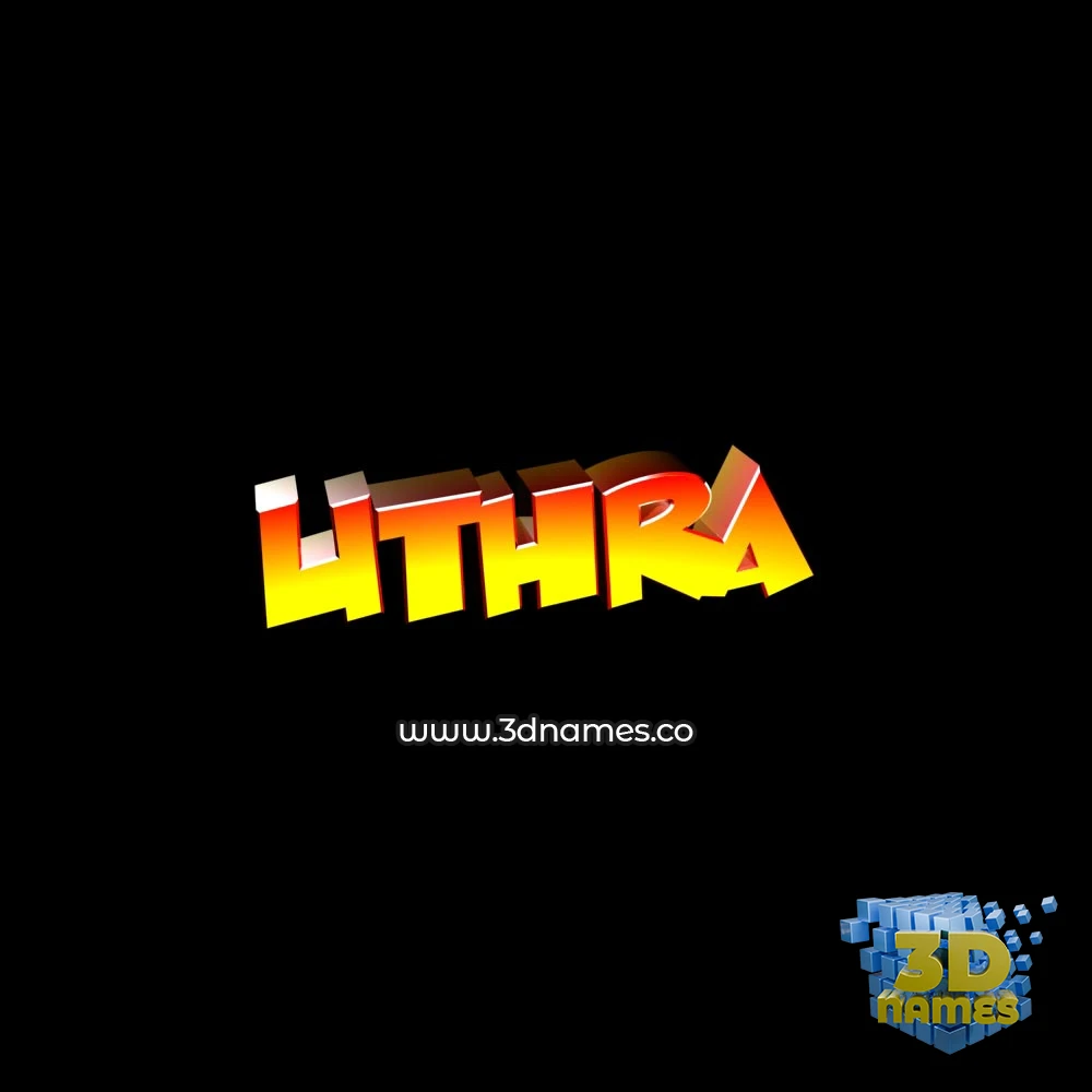 uthra in Black Background style - 3D name wallpaper