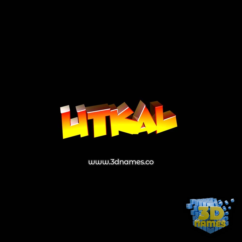 utkal in Black Background style - 3D name wallpaper