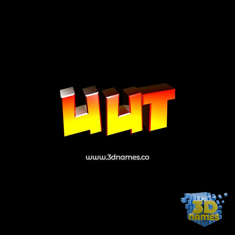 uut in Black Background style - 3D name wallpaper