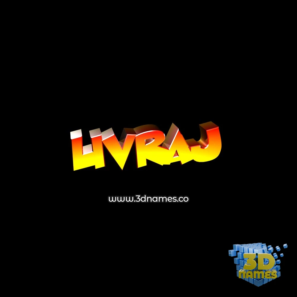 uvraj in Black Background style - 3D name wallpaper