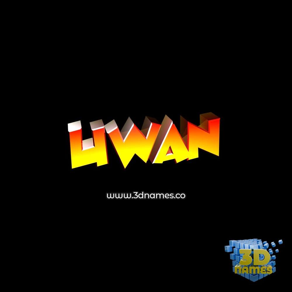 uwan in Black Background style - 3D name wallpaper