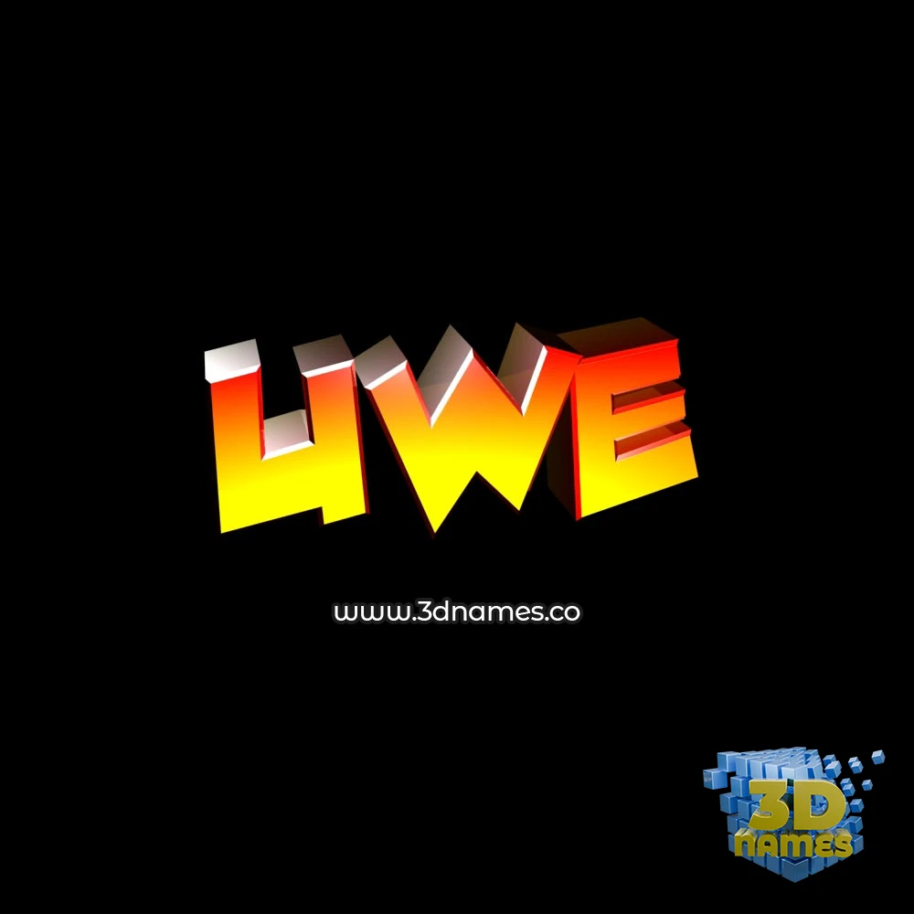 uwe in Black Background style - 3D name wallpaper