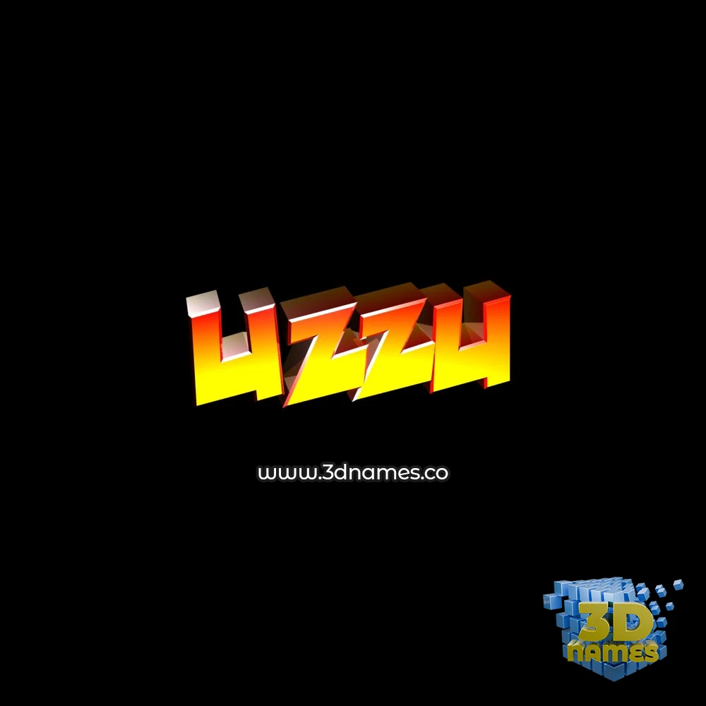 uzzu in Black Background style - 3D name wallpaper