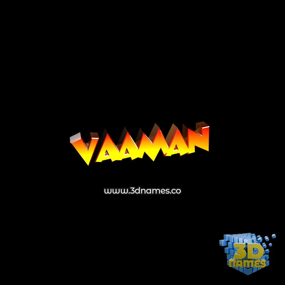 vaaman in Black Background style - 3D name wallpaper