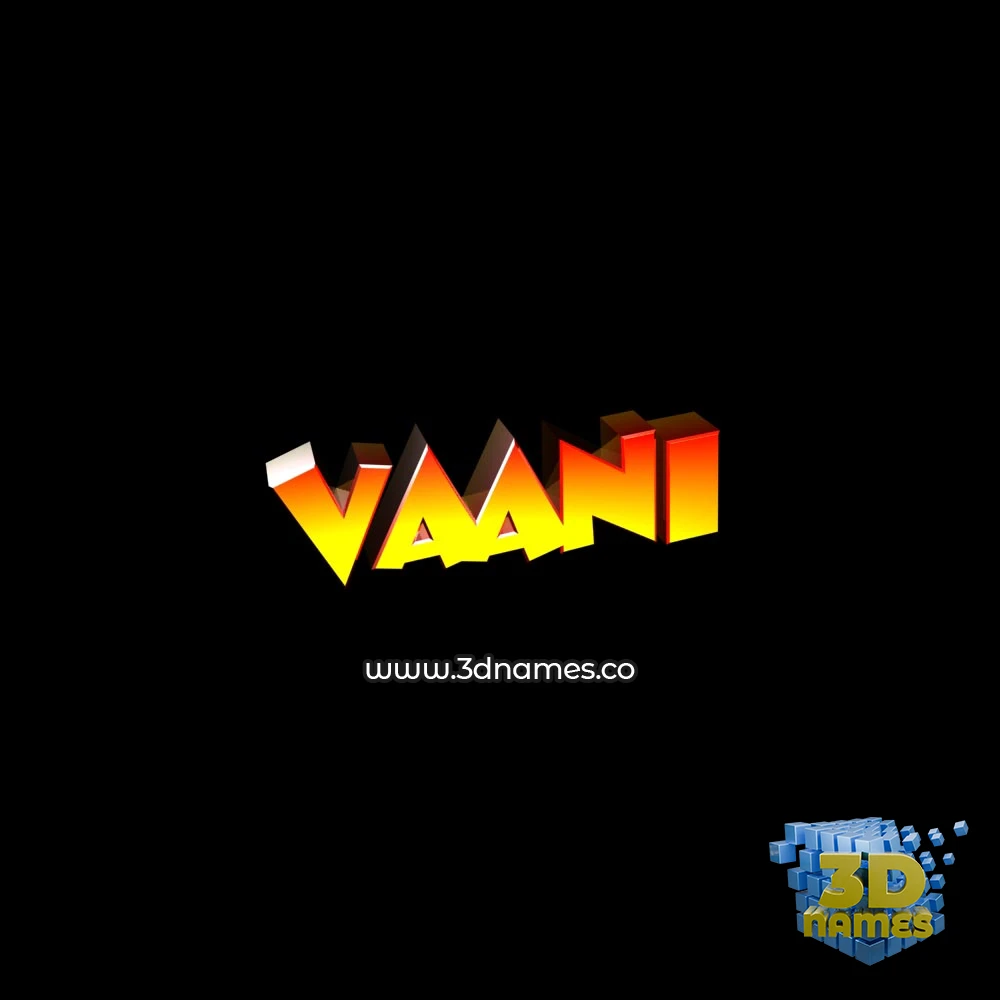 vaani in Black Background style - 3D name wallpaper