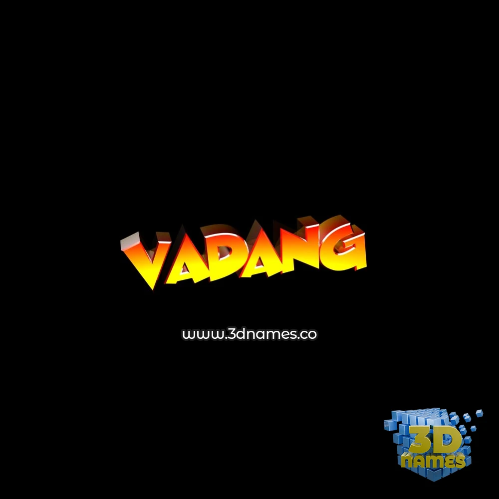 vadang in Black Background style - 3D name wallpaper