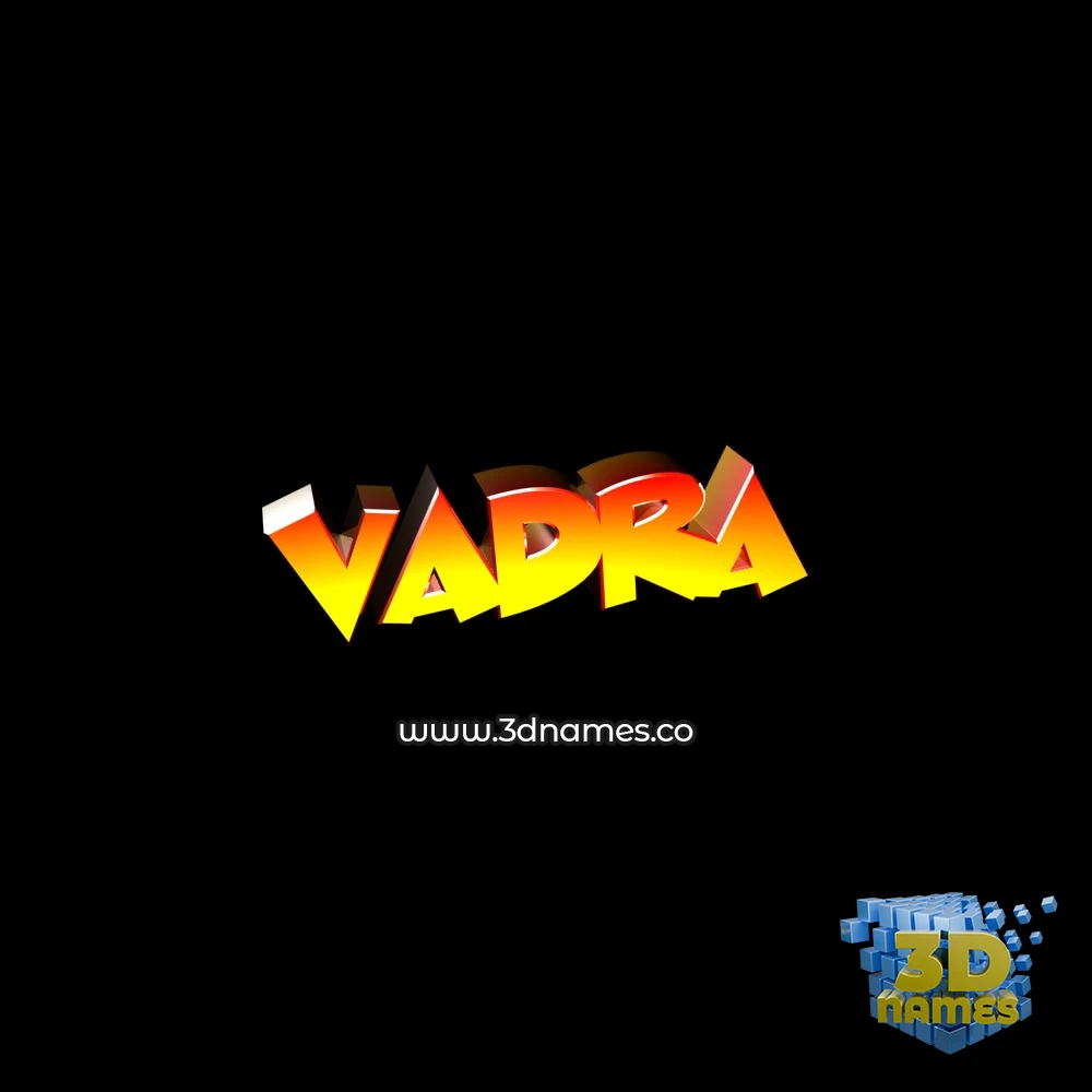 vadra in Black Background style - 3D name wallpaper