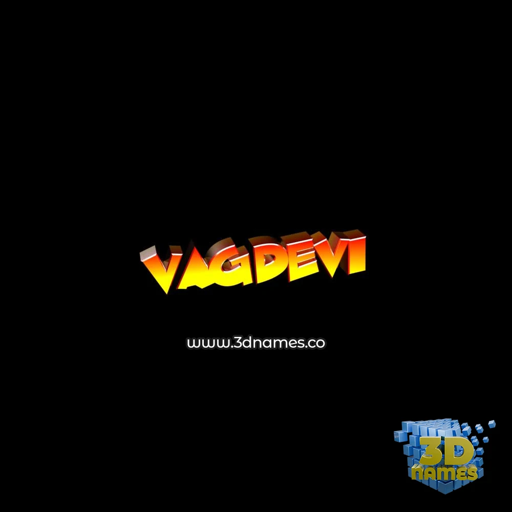 vagdevi in Black Background style - 3D name wallpaper