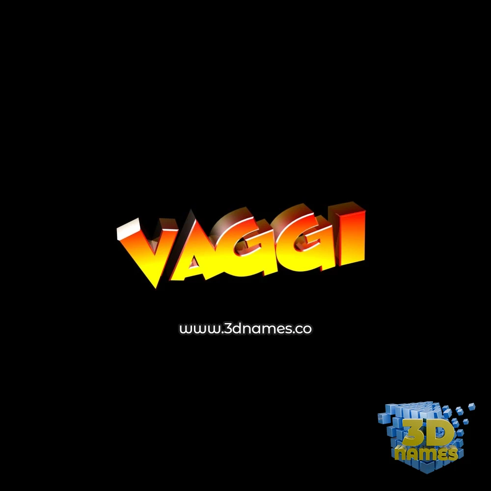 vaggi in Black Background style - 3D name wallpaper