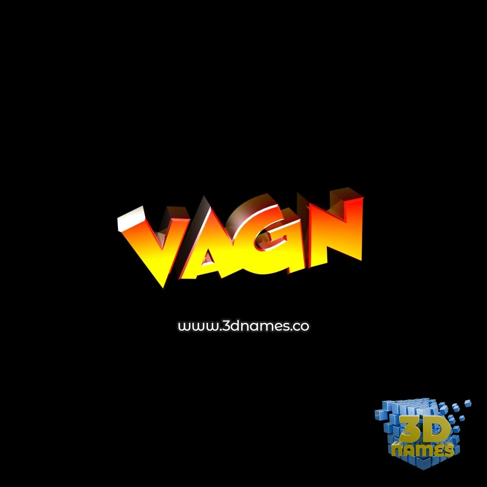 vagn in Black Background style - 3D name wallpaper