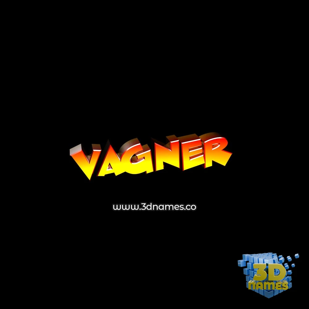 vagner in Black Background style - 3D name wallpaper