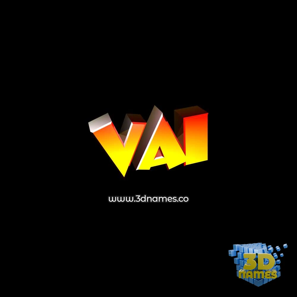 vai in Black Background style - 3D name wallpaper