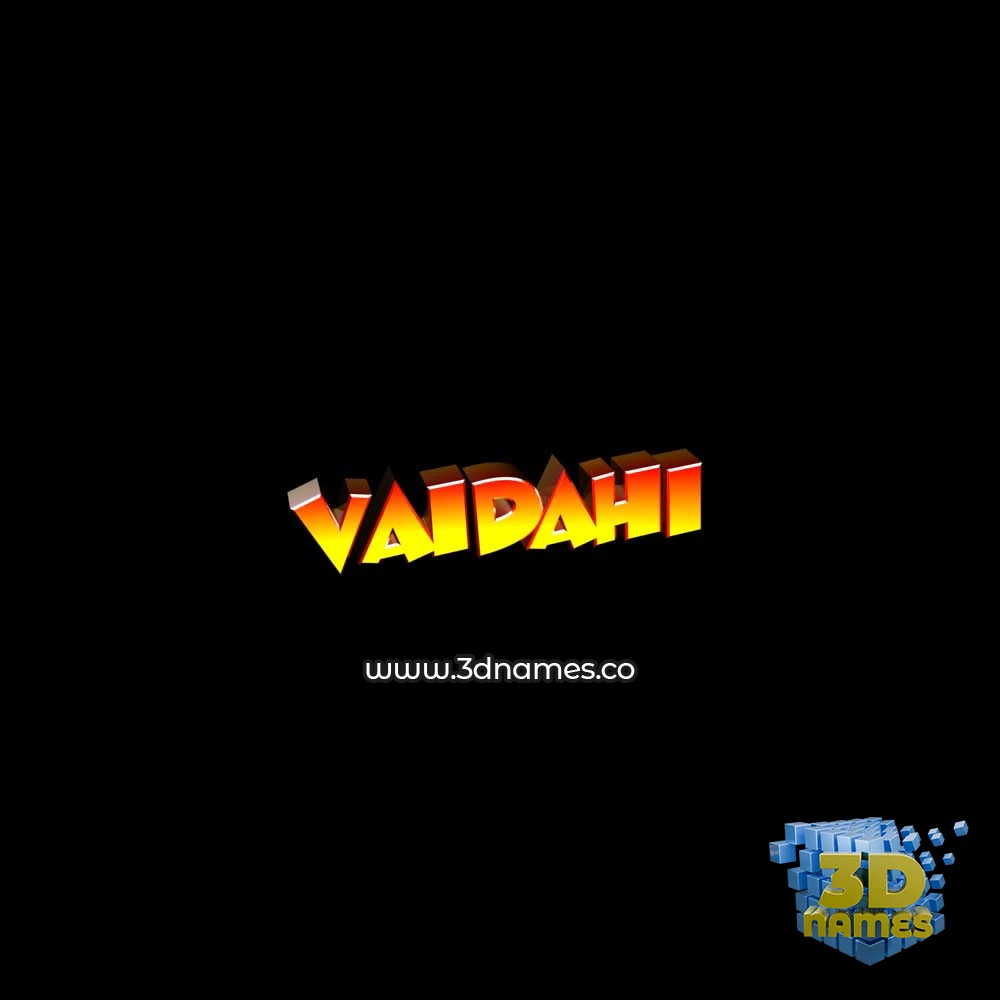vaidahi in Black Background style - 3D name wallpaper