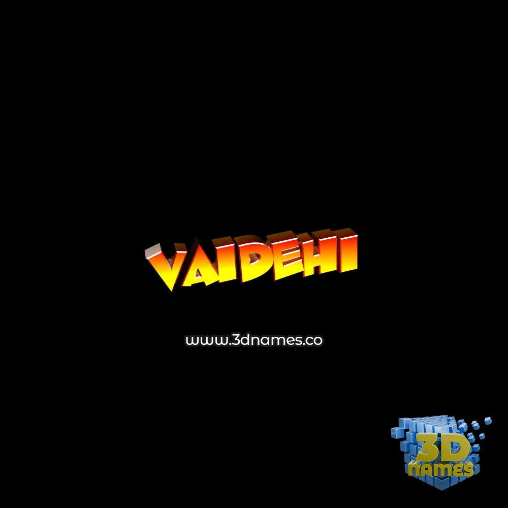 vaidehi in Black Background style - 3D name wallpaper