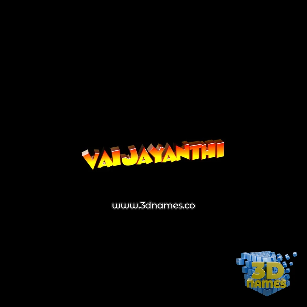 vaijayanthi in Black Background style - 3D name wallpaper