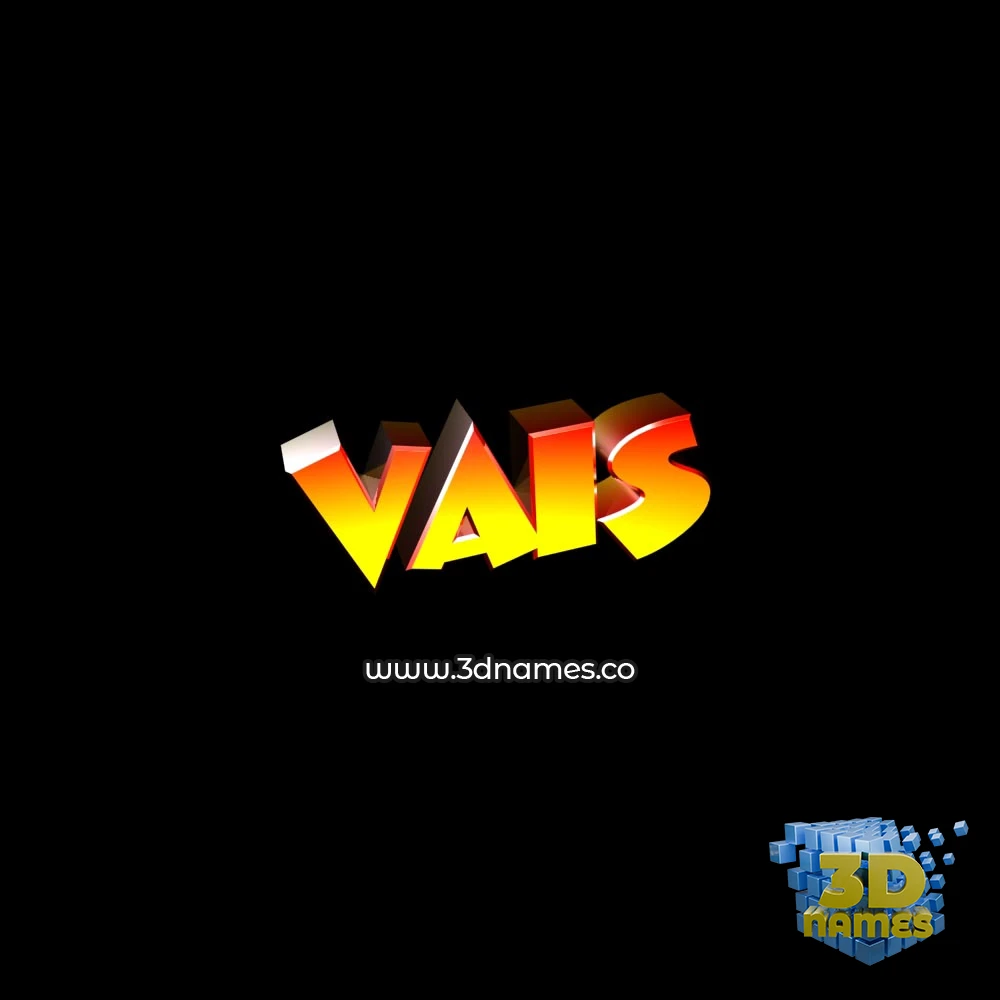 vais in Black Background style - 3D name wallpaper