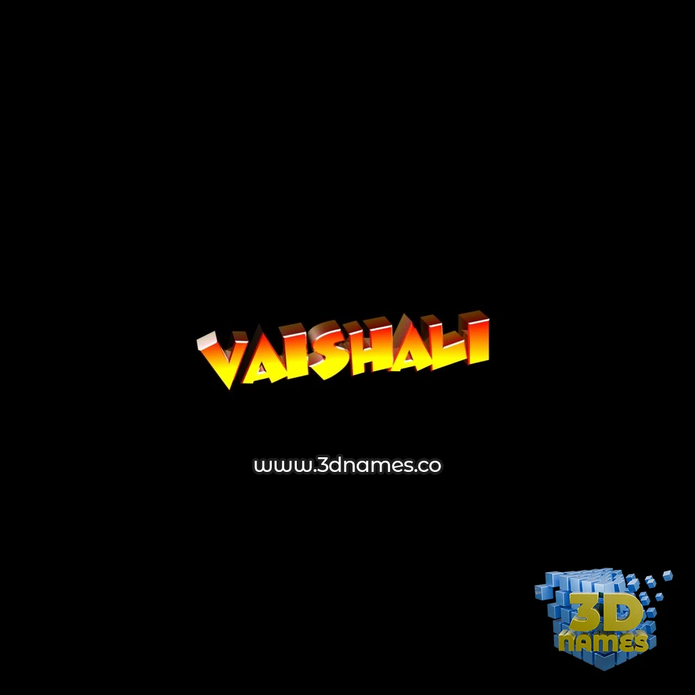 vaishali in Black Background style - 3D name wallpaper